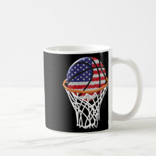 Kids 4th Of July Bysketbyll Usa Flag Kids Youth Bo Coffee Mug