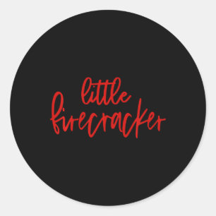 Kids 4th Of July Little Firecracker Patriotic Usa  Classic Round Sticker