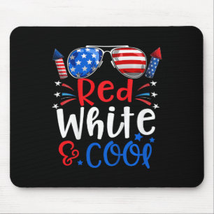 Kids 4th Of July Red White And Cool Patriotic Boys Mouse Mat