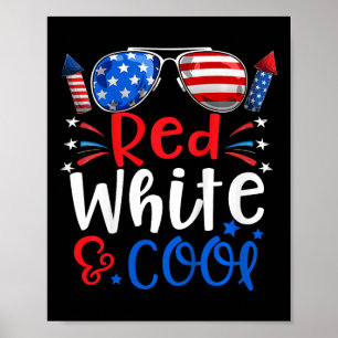 Kids 4th Of July Red White And Cool Patriotic Boys Poster