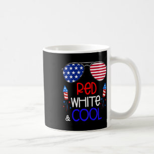 Kids 4th Of July Red White And Cool Sungles Girls Coffee Mug