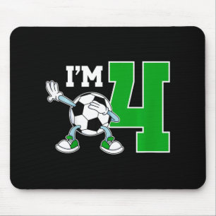 Kids 4th Soccer Birthday Party Four Year Old Socce Mouse Mat