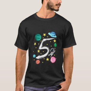 Kids 5. Birthday Space Spaceman 5 Years Old Astron T-Shirt