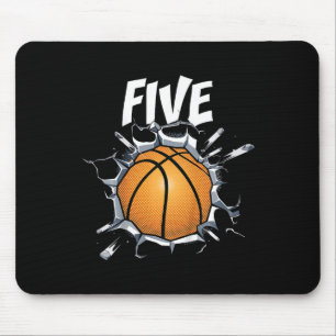 Kids 5 Year Old Basketball Birthday Party Theme 5t Mouse Mat