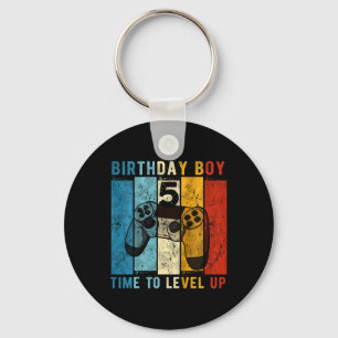 Kids 5 Year Old Birthday Boy 5 Time To Level Up 5t Key Ring