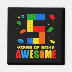 Kids 5 year old birthday boy being awesome magnet