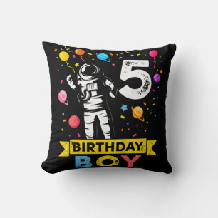 Kids 5 Year Old Boy Astronaut 5th Birthday Boy Cushion