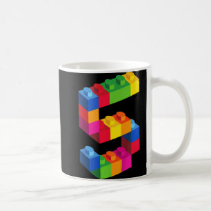 Kids 5 Year Old Building Blocks Birthday  Bricks 5 Coffee Mug