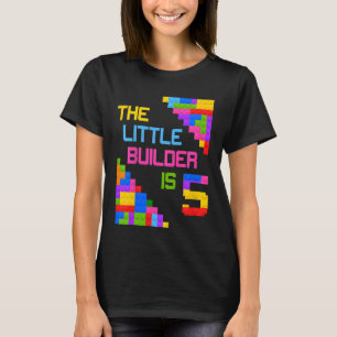Kids 5 Year Old Building Blocks Birthday Kids Bric T-Shirt