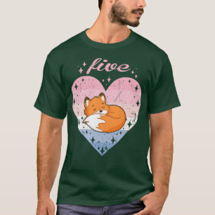 Kids 5 Year Old Cute Fo Birthday Girl 5th Bday Pre T-Shirt