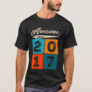 Kids 5 Year Old  For Boy Kids On Birthday Awesome  T-Shirt