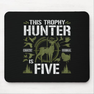 Kids 5 Year Old Hunting Birthday Party Duck Deer H Mouse Mat