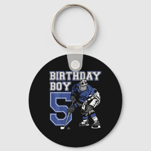 Kids 5 Year Old Ice Hockey Themed Birthday Party 5 Key Ring