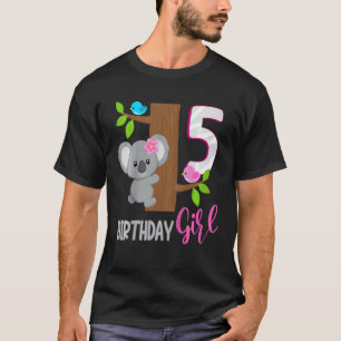 Kids 5 Year Old Koala Birthday Koalafied Girl 5th  T-Shirt