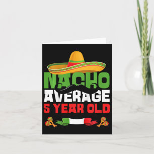 Kids 5 Year Old Mexican Fiesta 5th Birthday Party Card