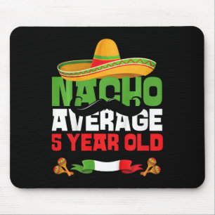 Kids 5 Year Old Mexican Fiesta 5th Birthday Party Mouse Mat