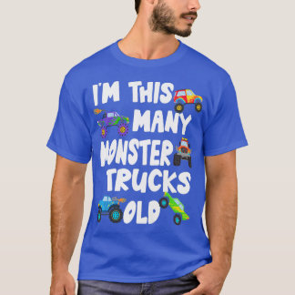 Kids 5 Year Old Monster Truck Birthday Party - Boy T-Shirt