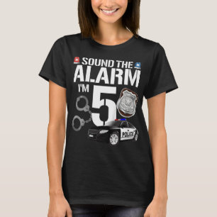 Kids 5 Year Old Police Birthday Officer Cop Car 5t T-Shirt