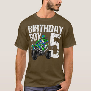 Kids 5 Year Old Quad Birthday Party Theme ATV 4 T-Shirt