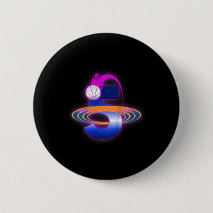 Kids 5 Year Old Space Basketball 5th Birthday Part 6 Cm Round Badge