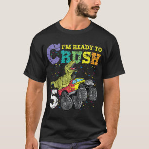 Kids 5 Years Old 5th Birthday Dinosaur Trex boy g T-Shirt