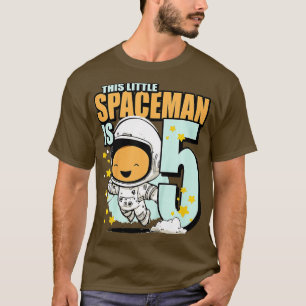 Kids 5 Years Old Birthday Boy Astronaut 5th Birthd T-Shirt