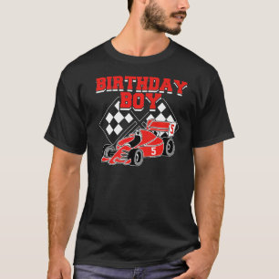 Kids 5th Birthday Boy 5 Years Old Car Racing T-Shirt
