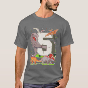 Kids 5Th Birthday Boy Gift Dinosaur Figures Five Y T-Shirt