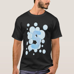 Kids 5th Birthday Bubble Themed Birthday Party T-Shirt