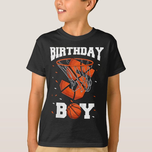 Kids 5th Birthday Bysketbyll Kids  T-Shirt (Front)