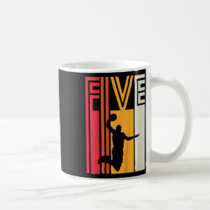 Kids 5th Birthday Bysketbyll Lover Gift 5 Years Ol Coffee Mug