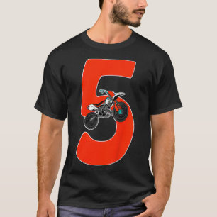 Kids 5th Birthday Dirt Bike 5 Years Old MX T-Shirt