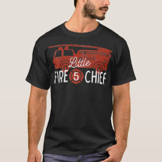 Kids 5th Birthday Firetruck  Boys 5 Year Old T-Shirt
