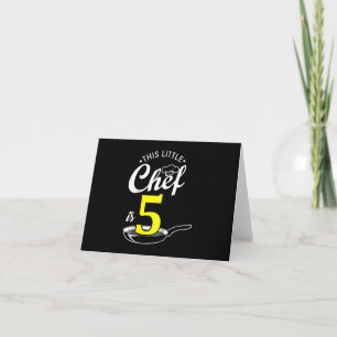 Kids 5th birthday gift Cook 5 year old Card