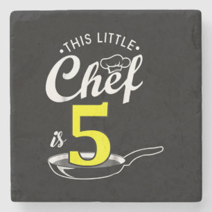 Kids 5th birthday gift   Cook 5 year old Stone Coaster