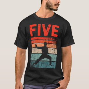Kids 5th Birthday Karate Fighter 5 Year Old Girls T-Shirt