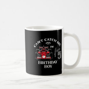 Kids 5th Birthday Race Car Bday Boy Cant Catch Me  Coffee Mug