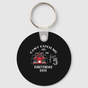 Kids 5th Birthday Race Car Bday Boy Cant Catch Me  Key Ring