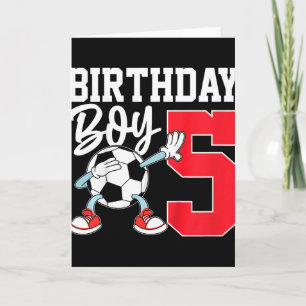 Kids 5th Birthday Shirt Boy Soccer Kids Footll Fiv Card