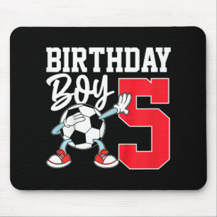 Kids 5th Birthday Shirt Boy Soccer Kids Footll Fiv Mouse Mat