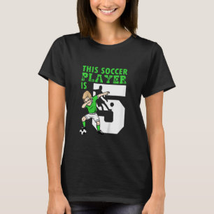 Kids 5th Birthday Soccer  5 Year Old Soccer Player T-Shirt