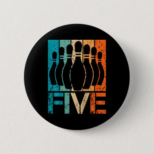 Kids 5th Bowling Birthday 5 Year Old Birthday Bowl 6 Cm Round Badge