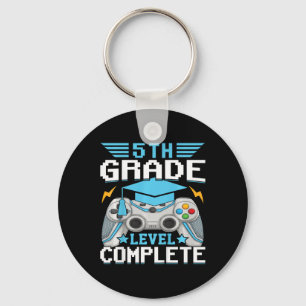 Kids 5th Grade Level Complete Gamer Class Of 2024 Key Ring