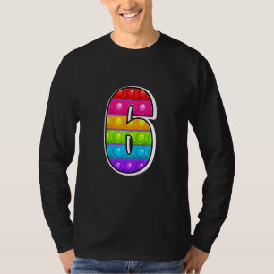 Kids 6 Cutest Capital Letter 6 Alphabet Funny Popp T-Shirt