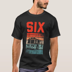 Kids 6 Year Old  6th Birthday Boy Firefighter Fire T-Shirt