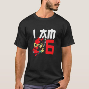 Kids 6 Year Old Boy Birthday Ninja 6th Birthday T-Shirt