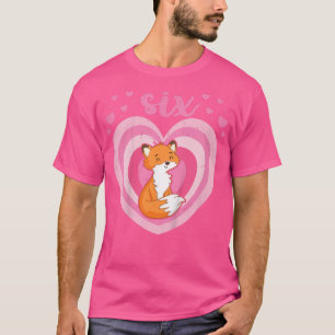 Kids 6 Year Old Cute Fo Birthday Girl 6th Bday521 T-Shirt