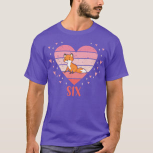 Kids 6 Year Old Cute Fo Birthday Girl 6th Bday Pre T-Shirt