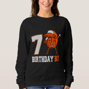 Kids 6 Year Old Dabbing Basketball 6th Birthday B Sweatshirt