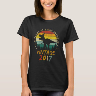 Kids 6 Year Old Dinosaur Awesome Since 2017 6th Bi T-Shirt
